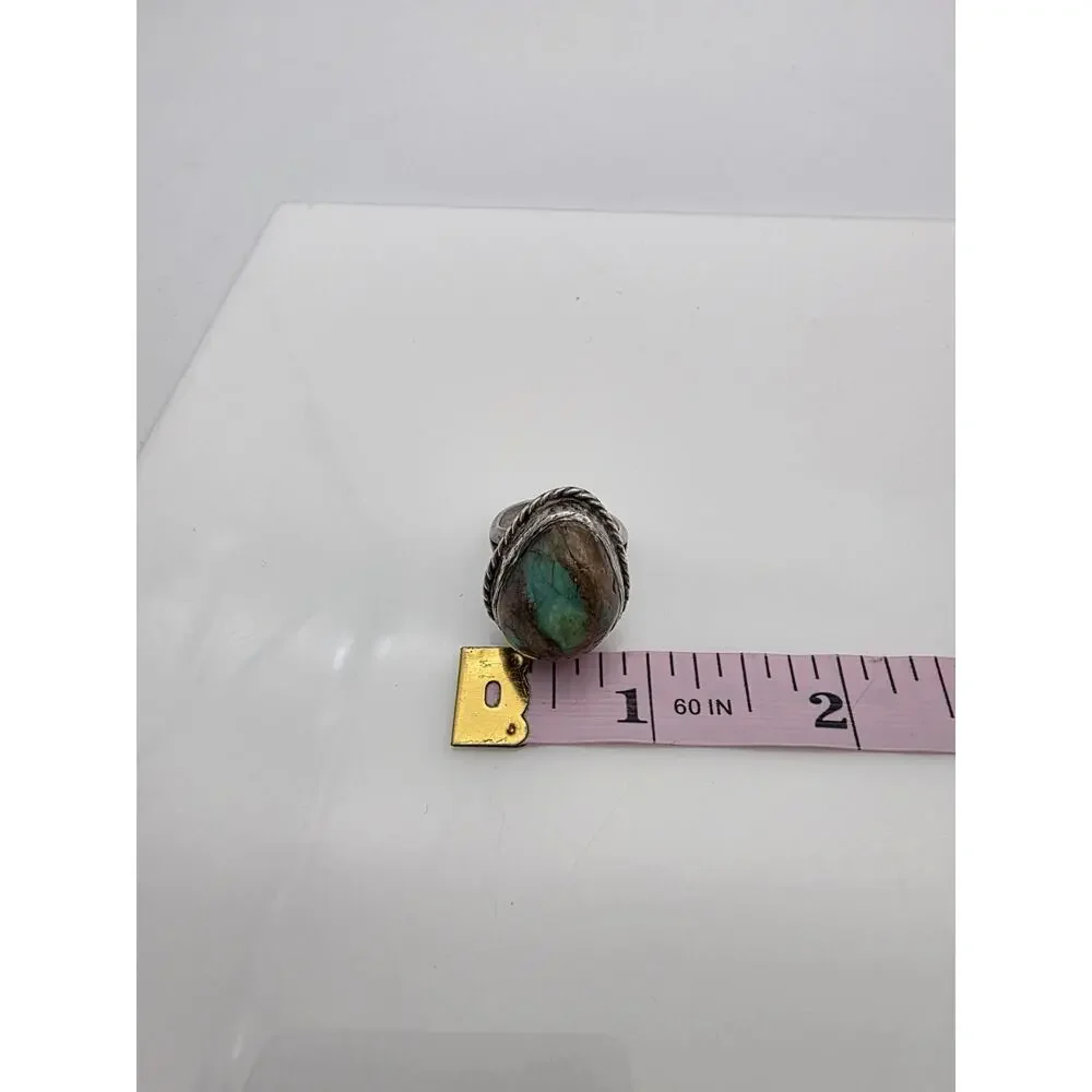 Sterling Silver 925 Native American Turquoise Ring Size 6 - Picture 7 of 9